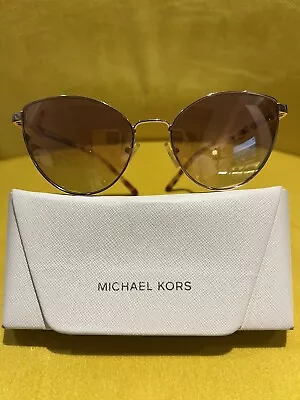 Michael Kors Sunglasses Mk1052 11086g Women Cats Eye Pink Mirrored Rose Gold🤍🩷 • £49.99