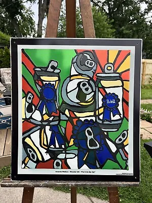 2009 Pabst Blue Ribbon Beer Sign Art Winner Amanda Wallace “Put It On My Tab” • $59.95