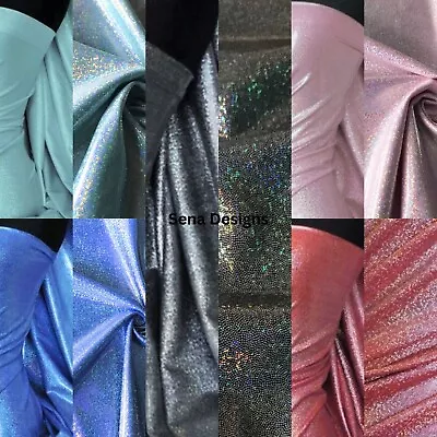 Mystique Hologram Foil Nylon Lycra Fabric Dazzle Dressmaking Material HOLO781 • £8.99