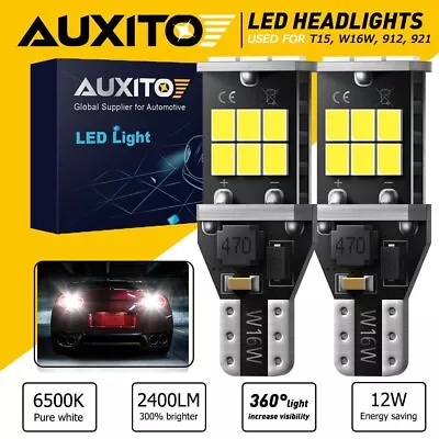 AUXITO LED Backup Reverse Light Bulbs 921 912 T15 Super Bright Canbus Error Free • $8.99