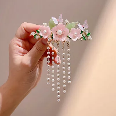 Antique Purple Lily Of The Valley Side Hairpin Female Side Hair Clips Headpieces • £6.72