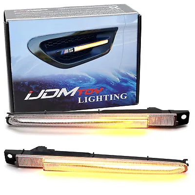 Clear Lens Amber LED Sequential Fender Grille Turn Signal Lights For BMW F10 M5 • $44.99