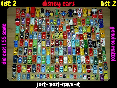 Disney Cars Planes Die Cast Cars 1:55 Scale Mattel Over 250 Cars LIST 2 • £6.99