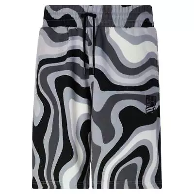 Puma Booster Ralph Print Shorts Mens Grey Casual Athletic Bottoms 53650101 • $17.99