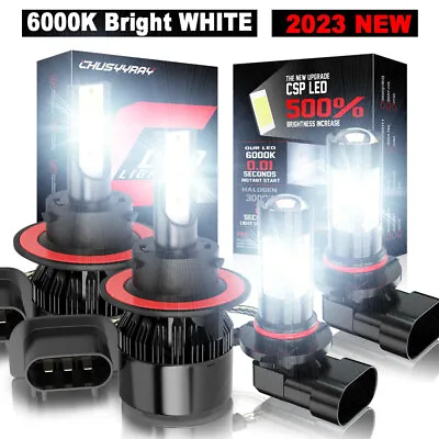 4x LED Headlight High/Low Beam+Fog Light Kit For 2005-2014 Ford F150 F250 F350 • $33.99