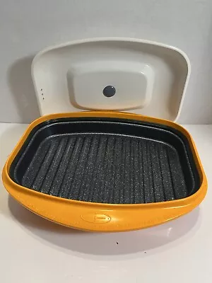 Orange Range Mate Nonstick Microwavable Grill Pan Ceramic Coating Pan Rectangle￼ • $15.60