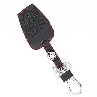 Black 3 Buttons Leather Key Case Cover Fob For BENZ C180K C200K C240 C230K W209 • $8.40