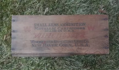 WINCHESTER  Ammunition Wooden Crate Box Original Collectible • $48.21