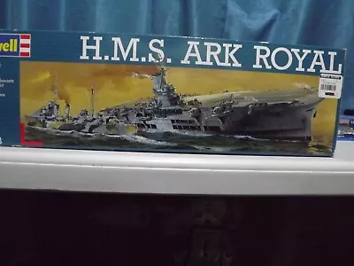 1:720 Used Revell Model Aircraft Carrier Ark Royal Tied Box But All Parts There • $25