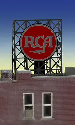 Miller Engineering 339000 N/Z Scale RCA Rooftop Sign • $22.95