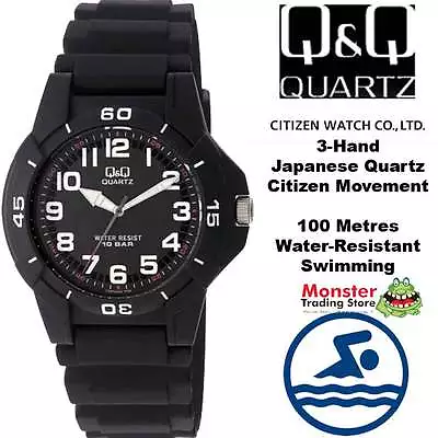 Vq84j002 Q&q 100-metres Gents Diver Style Watch Citizen Made - Swimming Watch • $49