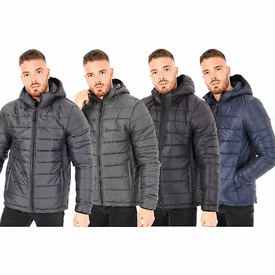 Men Hooded Padded Jacket Quilted Winter Warm Puffer Bubble Outwear Casual Coat • $24.65