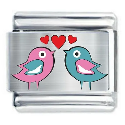 £4.66 • Buy Colorev Daisy Charm LOVEBIRDS - LOVE  Fits 9mm Italian Modular Charm Bracelet