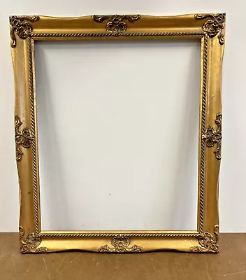 Vintage Picture Frame Ornate Gold Wood Victorian Gesso Gilt Matte FITS 22  X 26  • $24.99