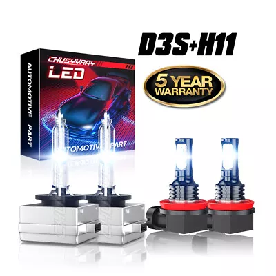 For Ford Mustang 2008-2017 4x Xenon HID Headlight High/Low & LED Fog Light Bulbs • $36.99