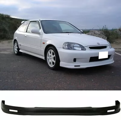 Fits 99-00 Honda Civic 2DR 3DR 4DR PU Polyurethane Mugen Style Front Bumper Lip  • $67.82