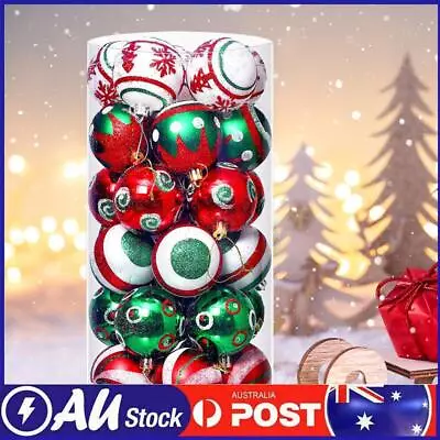 30Pcs Xmas Tree Baubles Set Christmas Ball 2.36 Inch Holiday Wedding Party Decor • $19.49