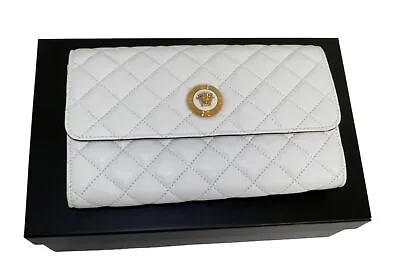 Versace DBSI159S White Medusa Head Quilted Leather Wallet On Chain Crossbody Bag • $2161.65