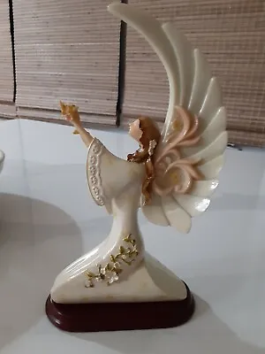 Vintage~ 9” Angel Resin Figurine ~70’s Praying ~ Stunning Detail  • $15