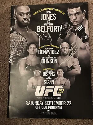 Vitor Belfort Signed UFC 152 Program UFC Brazil Mma Jon Jones • $79.99