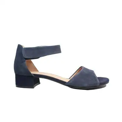 Caprice Women's 9-9-28212-20 Suede Leather Block Heel Sandals Ocean Blue • £37.80