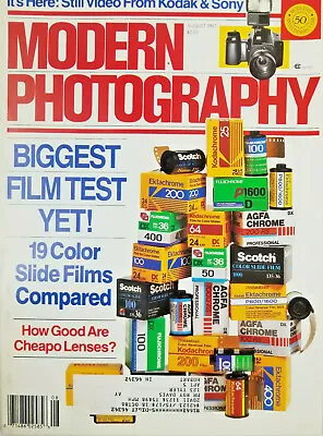 Modern Photography Magazine August 1987 - Kodak - Sony - Film Test - Very Good • $19.95