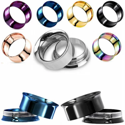 $9.99 • Buy Ear Gauges Ear Plugs  316l Stainless Steel Internal Threaded Sold In Pairs Usa 