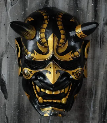 Japanese Hannya Mask Devil Demon Oni Samurai Prajna Latex Cosplay Prop Halloween • £21.12