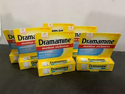 Dramamine Lot Of 6 Original 50mg Motion Sickness Travel Size Vial Of 12 EX 10/24 • $23.85