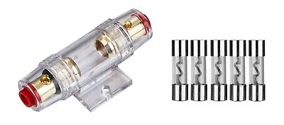 IMC Audio In-Line 4/8 Gauge AGU Fuse Holder With (5) 30 Amp Fuse For Car Audio  • $8.09