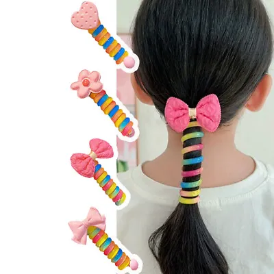 £2.27 • Buy Plastic Telephone Wire Line Elastic Bands Hair Ties Scrunchy Colored Rubber Band