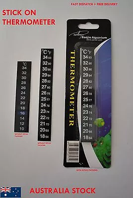 Strip Stick On Thermometer Aquarium Fish Tank DIY Home Brew Beer Barrel Reader • $4.99