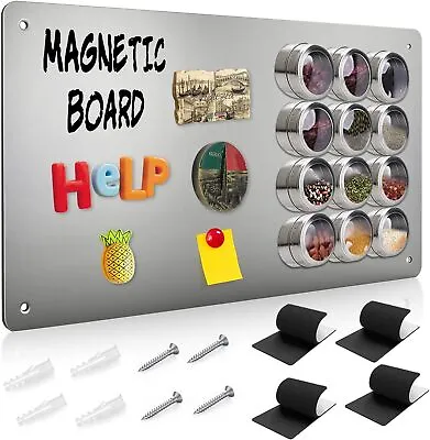Raweao Magnetic Board For Wall 45x30cm Metal Magnets Display Board For Fridge • £16.99