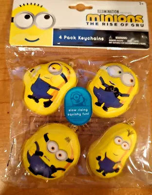 Minions The Rise Of Gru Despicable Me 4 Pk Squishy Keychains Goodie Bag Collect • $14.99