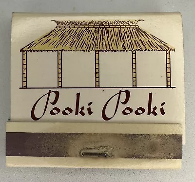 VINTAGE MATCHBOOK - Pooki Pooki  - Huber Heights Ohio - Tiki - Unstruck - Full • $12.75