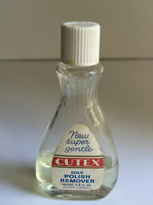 Vintage CUTEX Glass Bottle Oily Nail Polish Remover  Display • $10