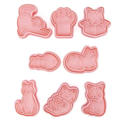 £7.96 • Buy 8 Pcs For  Fish Bone Shape Cookie Cutters And Stamper Cartoon Bakeware Tools