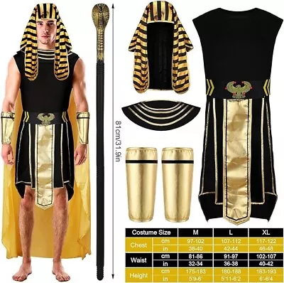 Egyptian Costume Adult Pharaoh King Tut Halloween Fancy Dress XXL NEW IN BAG • $39.99