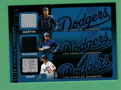 2009 Topps Unique Russell Martin Manny Ramirez Matt Kemp Triple Jersey 15/25 • $34.99