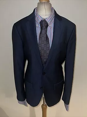 Hackett London Luxury Designer Blazer /Jacket Mohair & Wool Navy UK 38R • £29.99