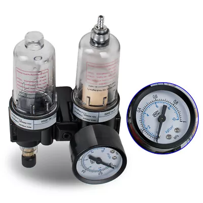 Air Filter Pressure Regulator Oil/Water Separator W/ Trap Airbrush Compressor A+ • $17.99