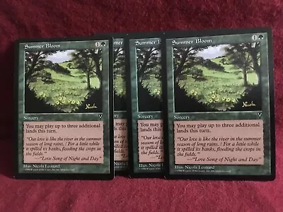 Magic The Gathering  Visions SUMMER BLOOM  X 4  (NM ) U 1997 Playset • $1.99