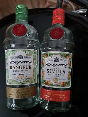 Empty Tanqueray Rangpur And Sevilla Gin Bottles • £5