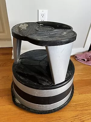 VTG Mid Century Modern Cramer Kik Step Stool Industrial Rolling Library Metal • $49.99