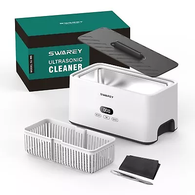 Professional Ultrasonic Cleaner Jewellery Coins Cleaning Machine Basket 1000ML • £39.99
