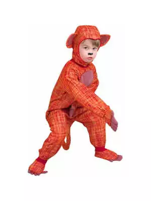 Toddler Sock Monkey Costume Size: Toddler 2T-4T Color: Orange • $39.99