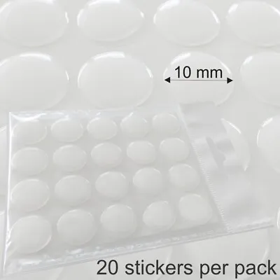 10mm 3/8  Clear 3D Round Circle Epoxy Domes Gel Resin Stickers Cabochon 20-1000 • $2.47