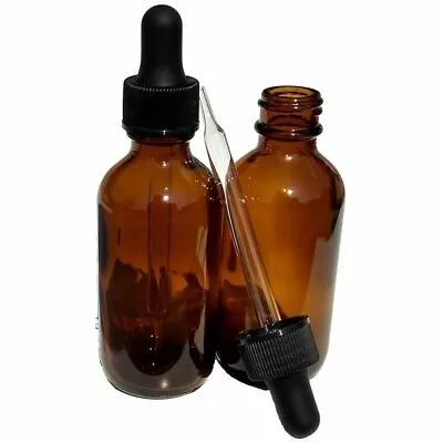 1/2oz Amber Glass Bottle With Black Dropper - Choose Your Quantity • $37.99