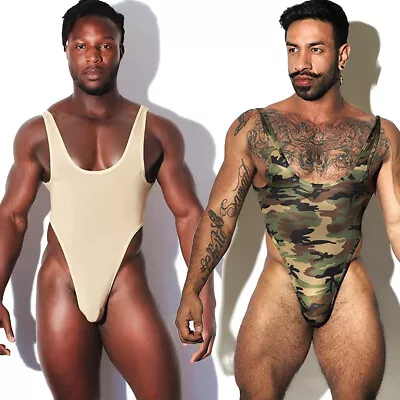 Sexy Mens Bodysuits Underwear Wrestling Singlet Leotard Swimsuit Thongs Jumsuits • $9.99