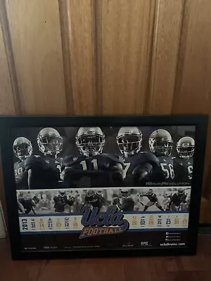 2013 UCLA Football Bruins Revolution Signed #11 Poster Framed • $69